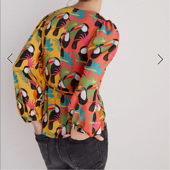 EUC Anthro Farm Rio Wrap Top - Picture 2 of 11